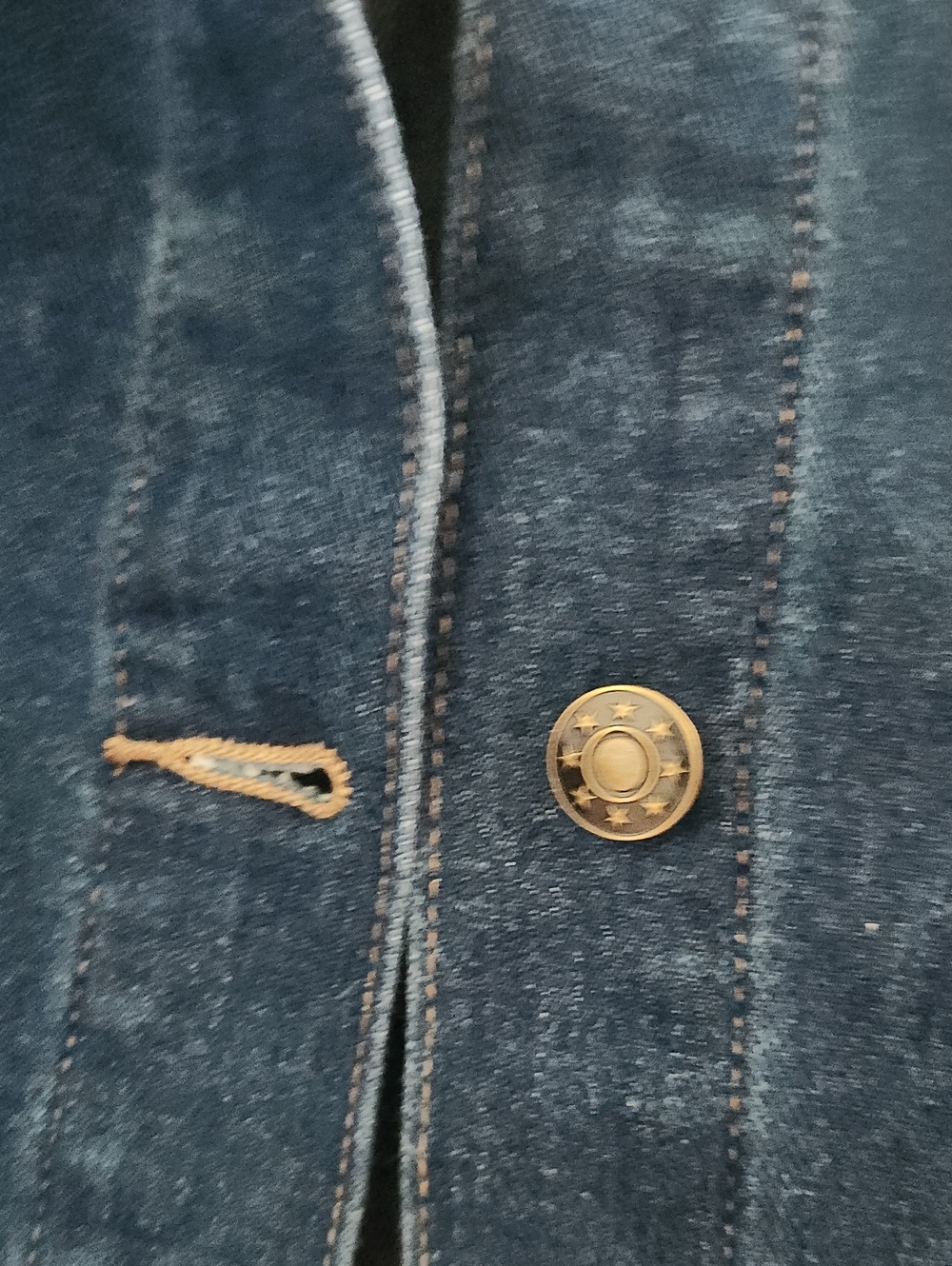 Lascana Puff Sleeve Denim Jacket Dark Washed - Picture 6 of 8